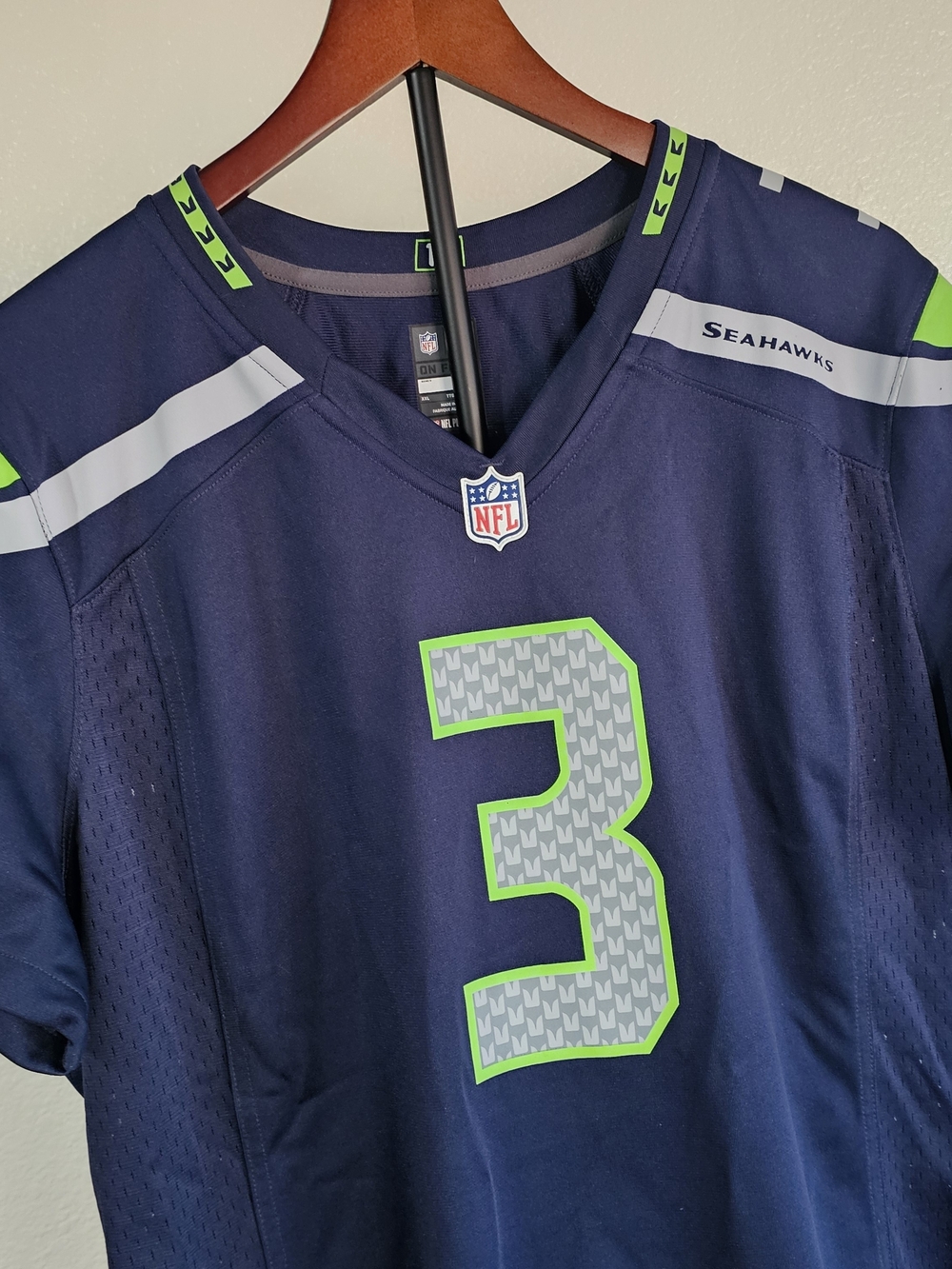 NFL Seattle Seahawks #3 Wilson Jersey Women's XXL Nike On-Field